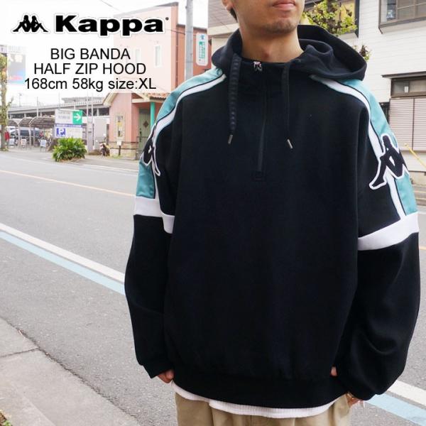 カッパ Kappa KAPPA カッパ パーカー BIG BANDA HALF ZIP HOODIE