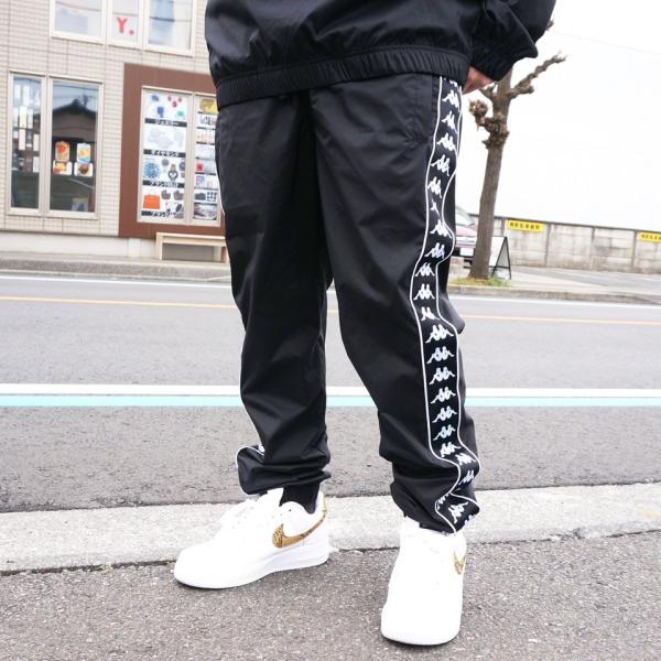 KAPPA カッパ ナイロンパンツ NYLON PANTS トラックパンツ ブラック 黒