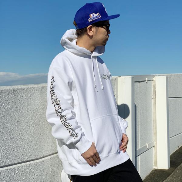 MRV by Mr.vibes �~�X�^�[�o�C�u�X �p�[�J�[ ANIMAL CHILL P/O HOODIE �t�[�f�B�[ �I���W�i�� �w�r�[�E�F�C�g �z���C�g �� WHITE