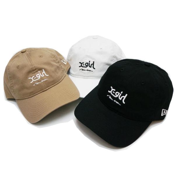 ニューエラ NEW ERA × X-GIRL エックスガール ローキャップ 9THIRTY MILLS LOGO CAP キャップ 帽子 コラボ  ブラック ホワイト ベージュ