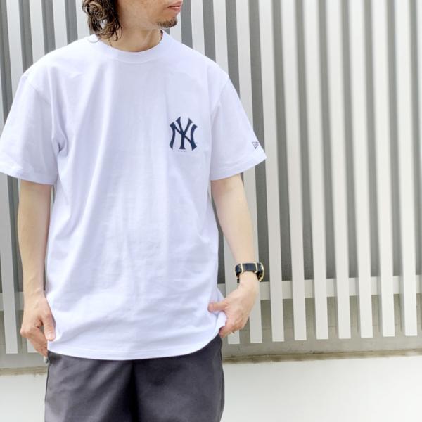 ニューヨーク・ヤンキース Tシャツ MLB LONDON SERIES 2019 半袖 オーバーサイズド ドロップショルダー コットン Tシャツ