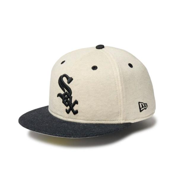 超美品　カスタム別注　59FIFTY シカゴ・ホワイトソックス　レザー 59FIFTY MLB Custom シカゴ・ホワイトソックス ホワイト/ライト