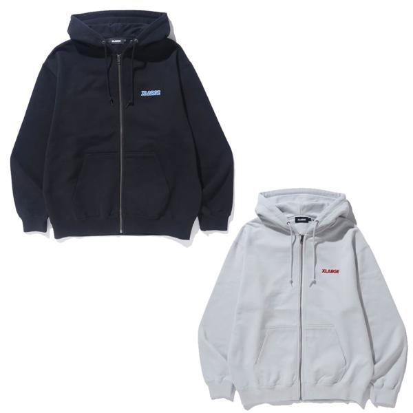 XLARGE ジップパーカー XLARGE 「XLARGE」 ジップアップパーカー L ブラック メンズ