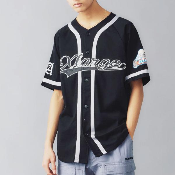 エクストララージ XLARGE FUBU ベースボールシャツ Y2K B系 黄 XLARGE（エクストララージ）の「XLARGE x FUBU BASEBALL SHIRT