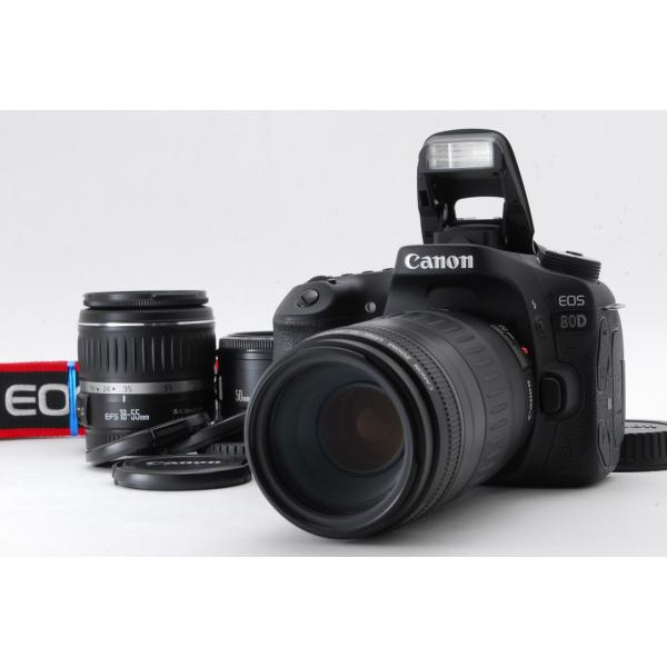 EOS 80D Canon キヤノン トリプルレンズキット 新品SD32GB付き