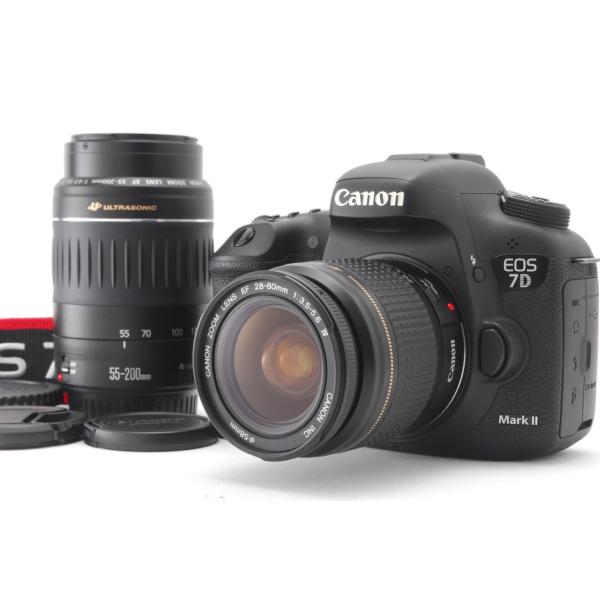 Canon キヤノン EOS 7D Mark II ダブルズームキット 新品SD32GB付き