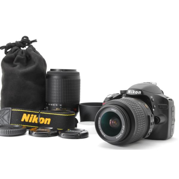 完動美品シャッター740回 NIKON D3200 本体 ダブルズームキット D3000 Nikon ニコン D3200 ダブルズームキット 新品SD32GB付き