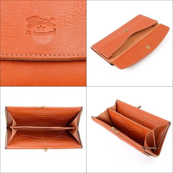 イルビゾンテ Il Bisonte 財布 長財布 がま口 小銭入れ メンズ レザー 本革c1157 ショッピング レディース 名入れ 牛革
