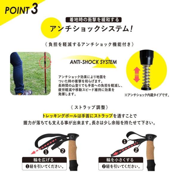 トレッキングポール お中元 2本セット 軽量 登山 ストック ウォーキング ハイキング 衝撃吸収 アウトドア クライミング キャンプ 富士山 山 岩 アンチショック機能