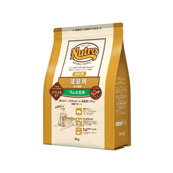 Nutro 減量用 ドッグフード ラム&玄米 4kg3個 Nutro ニュートロ ナチュラル チョイス 減量用 全犬種用 成犬用 ラム