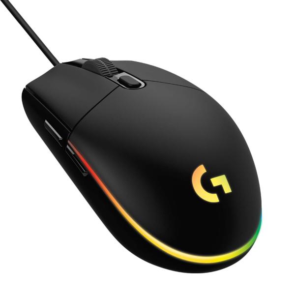 Logicool G ゲーミングマウス G203 有線 ゲーミング マウス USB 接続 G203-BK 軽量 85g LIGHTSYNC