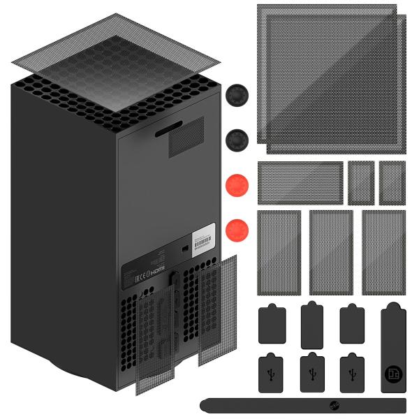 【商品名】　FYOUNG Xbox Series X本体用 フィルター 防塵フィルター ダストフィルタ 親指グリップキャップが付き 使いやすい 【商品説明】　・XboxシリーズX専用:防塵フィルターはXboxシリーズXコンソール用に特別に設...