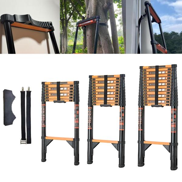Hooha 伸縮はしご 6.3m/5.1m/3.9m 多機能はし 軽量 滑り止めゴム製緩衝パッド 付き 折り畳み 伸縮自在 自動ロック 持ち