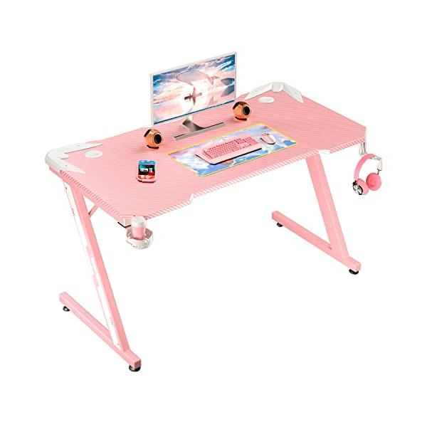 Victone ゲーミングデスク幅112cm*奥行60cm*高さ74.4cm パソコンデスク