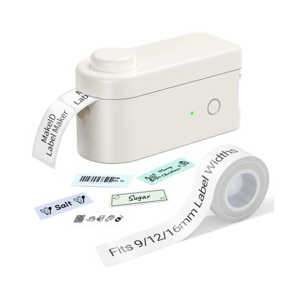 他サイト： MakeIDラベルライ ター L1-Aラベルプリンター スマホ対応グリーン(対応テープ幅9の商品画像