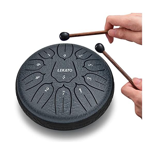 スリットドラム スチールタングドラム LEKATO 金属ドラム 11音 6インチ
