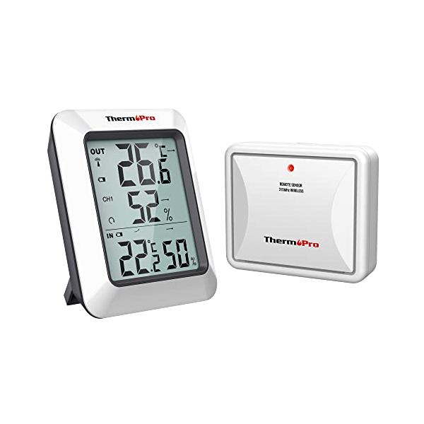 ThermoProサーモプロ 湿度計 温湿度計ワイヤレス 室外 室内温度計 最高最低温湿