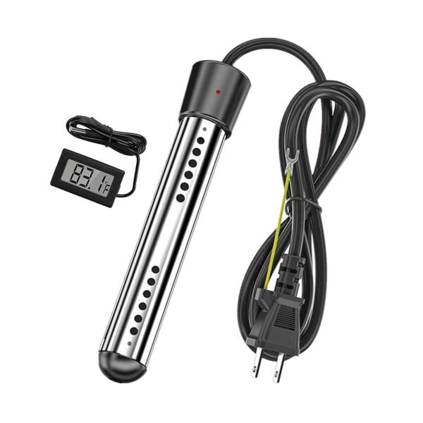 カラー：Black【節電速熱】電気浸漬給湯器の電力は1500 Wで、10リットルの水は4分ほどで沸騰することができます.しかし、水を加熱する具体的な時間と気温は大きく関係しており、10リットルの水は夏と冬に加熱すると、冬に加熱する時間は少し...