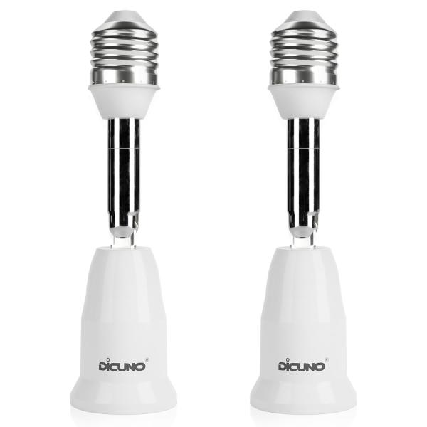 他サイト： DiCUNO E26E26 口金延長アダプター E26 延長ソケット 角度可調 約11.5CM延長するの商品画像