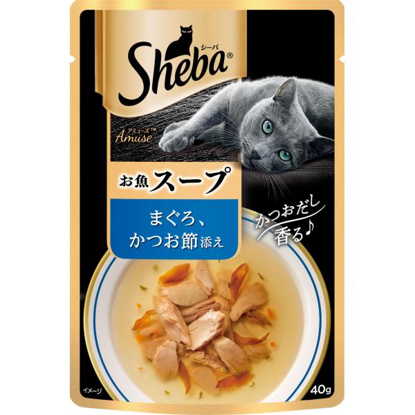他サイト： シーバ (Sheba) キャットフード アミューズ お魚の贅沢スープ まぐろ、かつお節の商品画像