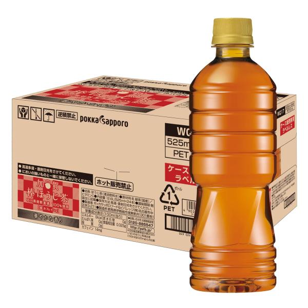 他サイト： TOCHIとCRAFT ポッカサッポロ 加賀棒ほうじ茶ラベルレス 525ml × 24本の商品画像