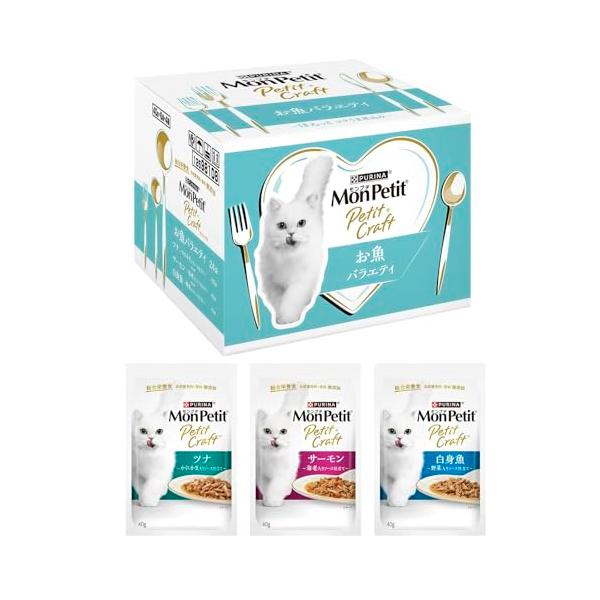 〜ほろっとコクうま煮込み〜お肉やお魚、厳選素材をじっくり調理し、独自のシュレッドカット製法でほぐしました。深いコクとうまみ豊かなソース、魅力的なトッピングを添えた究極の一品。総合栄養食、合成着色料・香料無添加。お魚好きなネコちゃんにピッタリ...