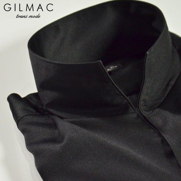 シャツ スタンドカラー 無地 スキッパードレスシャツ ホスト メンズ ブラック黒 0d09 Hgm 2 Black Varia 通販 Yahoo ショッピング