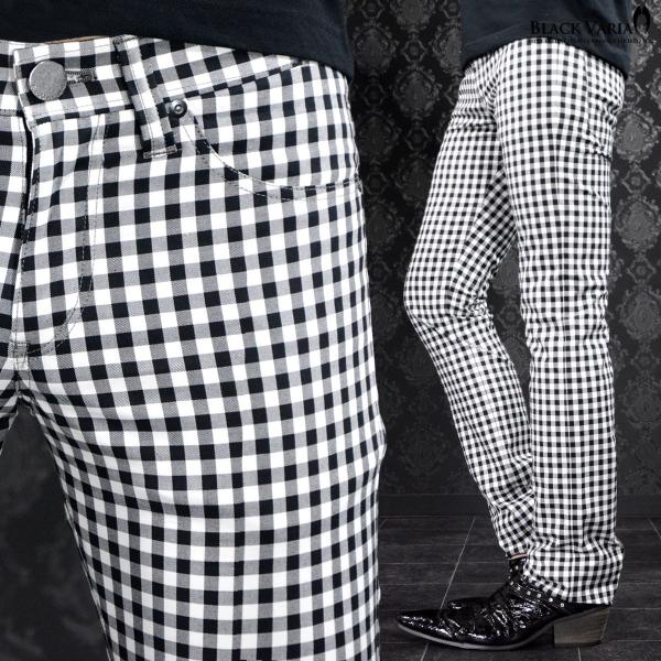 29サイズのみ Blackvaria パンツ ギンガムチェック ストレート メンズ 日本製 ストレッチ スリム チェック ボトムス ホワイト白ブラック黒 Buyee Buyee 일본 통신 판매 상품 옥션의 대리 입찰 대리 구매 서비스