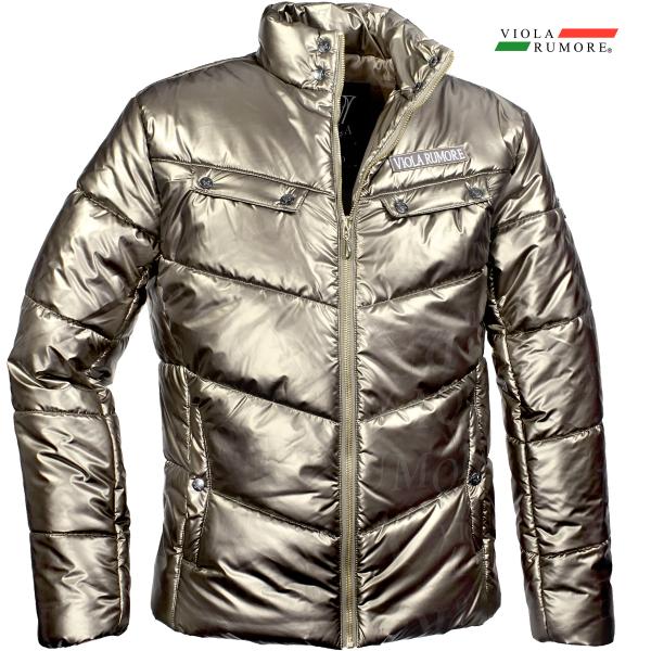 VIOLA rumore ヴィオラ ビオラ 中綿ジャケット シレー 総柄プリント 刺繍 メンズ アウター(ゴールド金ブラウン茶) 62101 VIOLA rumore（ヴィオラ ルモーレ） ビオラ 中綿ジャケット シレー 総