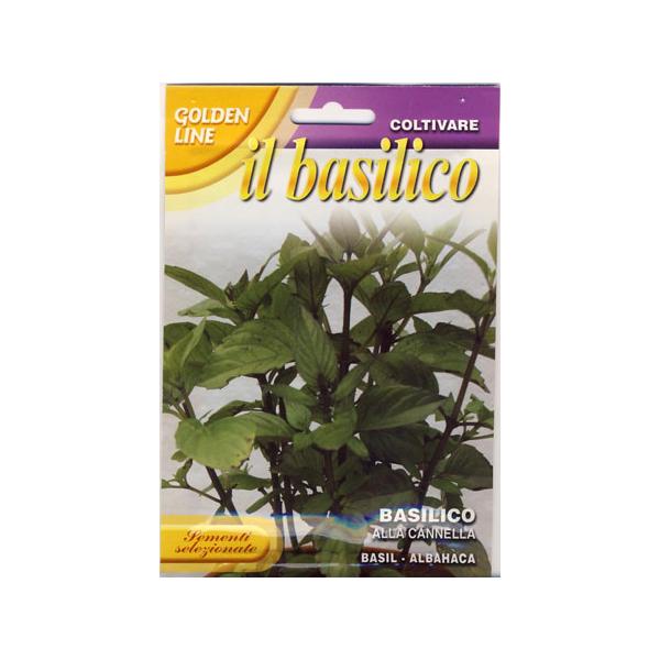 種まき　4−7月収穫　7-11月【シナモンバジル】はシナモンに似たスパイシーな強い芳香があるバジルです。グリーンの葉に紫がかった葉脈も美しく、上方に丈を伸ばして大きく育ちます。今年は定番バジルの他に、珍しい品種のバジルも是非植えて楽しんでみ...