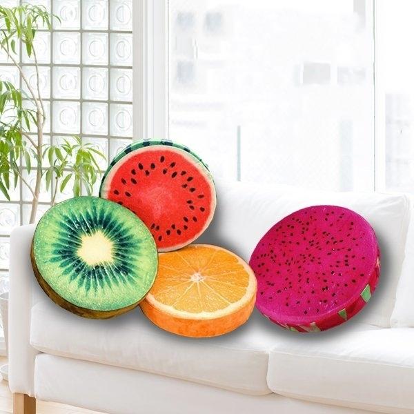 クッション直径39cm 円座シートクッションふかふか感触フルーツデザイン果物 クッション座布団 lsq Mrt Shop 通販 Yahoo ショッピング
