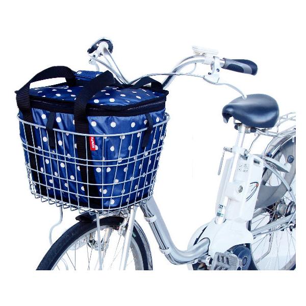 クーラーバック 自転車用 前カゴカバー 水玉 お買い物の保冷 保温 に インナーバック サイクルサーモバック エコバック 保冷（ヤ）ま
