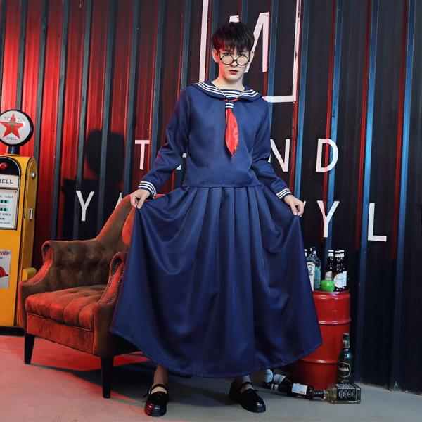 ハロウィン衣装 セーラー服 Xxlサイズ 大きいサイズ 男性用 水兵服 メンズ用 セーラー メンズ 男性 海軍 青 ロングワンピース ニューハーフ 仮装 お化けの日 Bauty5 Only Anna 通販 Yahoo ショッピング