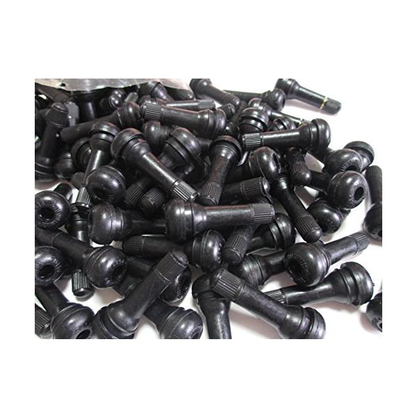 他サイト： TR413 ゴム エア バルブ 100個 セット チューブレス タイヤ  ムシ キャップ 付きの商品画像