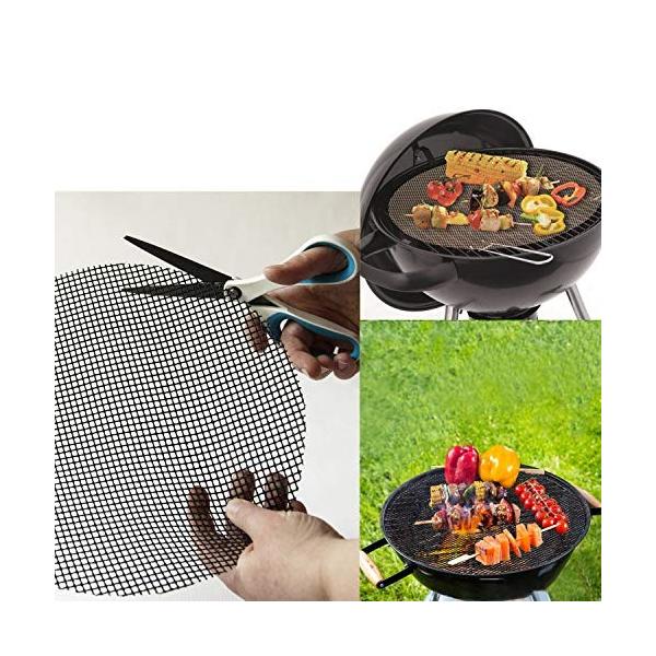 バーベキューマット 正規品新品未使用品 Herimo q網 焼き網 テフロングリルネット 焦げ付き防止 qグリルシート 超耐熱 再利用可能 40x33cm 料理用