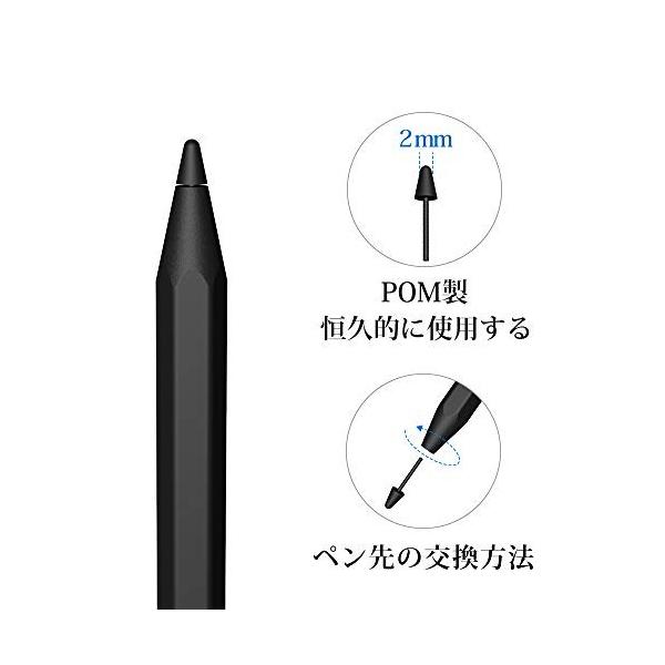 Surface ペン スタイラスペン タッチペン 恒久的に使用 マグネット吸着式充電 4 極細 新色 筆圧1024レベル対応 Pro