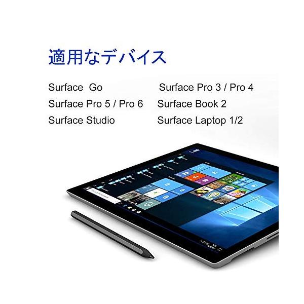 Surface ペン スタイラスペン タッチペン 恒久的に使用 マグネット吸着式充電 4 極細 新色 筆圧1024レベル対応 Pro