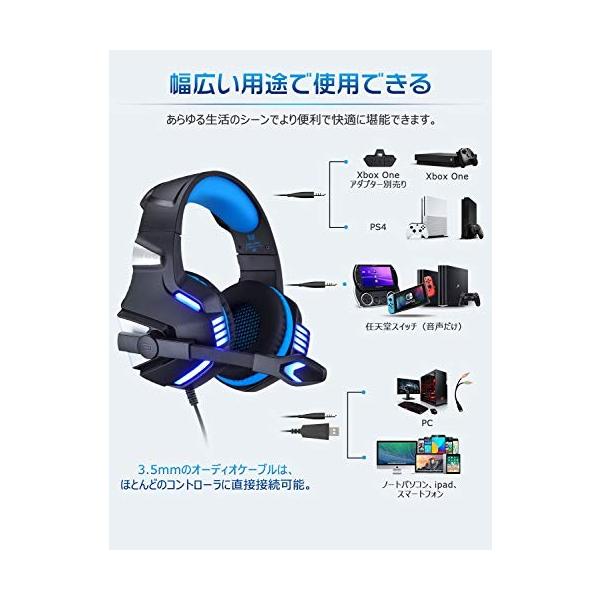 令和 モデル ゲーミングヘッドセット Ps4 ヘッドセット 有線 高音質 Led 発売モデル Pc ノイ マイク付き ヘッドホン Switch マイク Fps