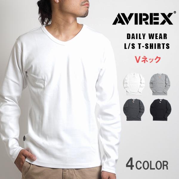 国内発/本物保証/AVIREX リブ 長袖 Tシャツ デイリーウェア☆5色 ms-sanshin_avirex0502