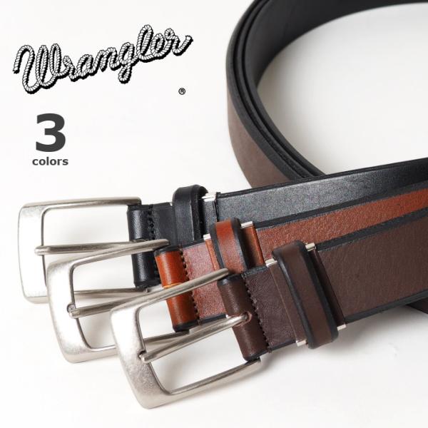 新品未開封　Wrangler 本革牛柄デザイン ベルト シルバーバックル クーポン】【Wrangler】【国産】【本革】【長尺】ラングラー