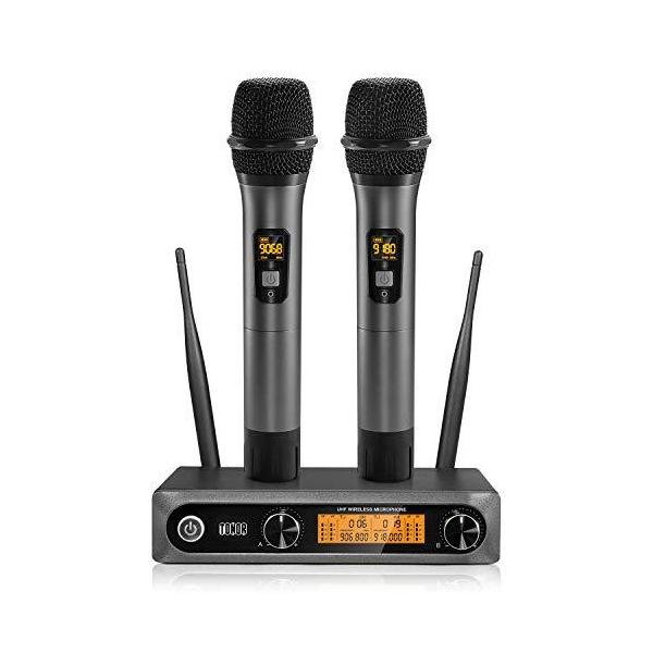 <新品未使用>EIVOTOR ワイヤレスマイク 新品未使用>EIVOTOR ワイヤレスマイクセット カラオケ パーティ