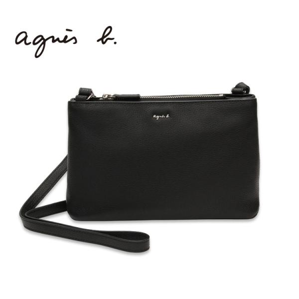 美品 agnes b. アニエスベー ショルダーバッグ サコッシュ レザー agnes b.（アニエスベー） サコッシュ ショルダーバッグ レディース 本