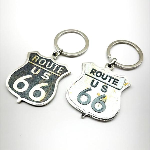 ルート66 ROUTE66 メタルキーリング アメリカお土産 アメリカ雑貨