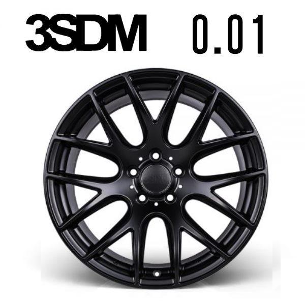 3SDM 18インチ8.5J+35 PCD100 3SDM 0.01 18インチ 8.5 5H 100 +35 Matte Black 1本 : ミヤデラタイヤ