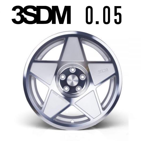 3SDM 0.05 19インチ 9.5 5H 100 +35 Silver / Cut face 1本 