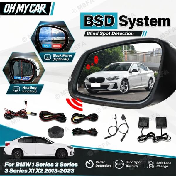 並行輸入品 BMW 1シリーズ2シリーズ3シリーズX22013〜2023年モデル用カーアラーム 24GHz BSD BSM BSA ブラインドスポット検出システ