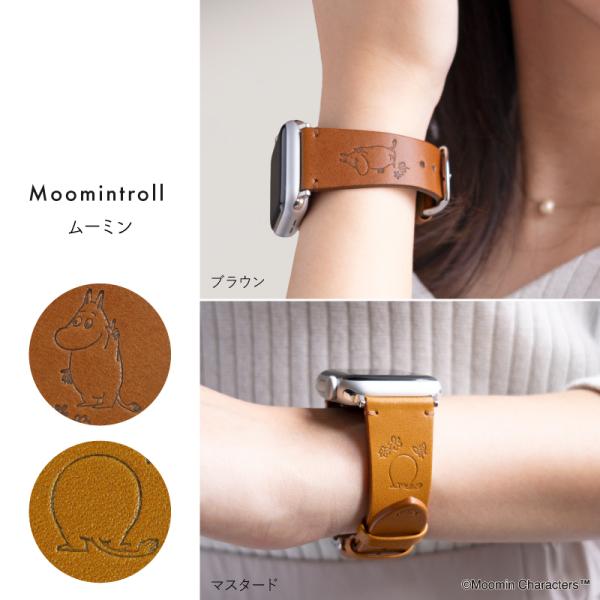 �y�����z ���[�~�� �Ȗ؃��U�[ �A�b�v���E�H�b�` �o���h �v �{�v MOOMIN AppleWatch 41mm 44mm 45mm ���f�B�[�X �����Y �u�����h �j�� ���� MOM01 ���i�摜2