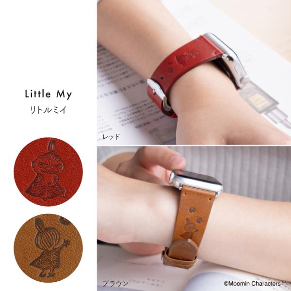 �y�����z ���[�~�� �Ȗ؃��U�[ �A�b�v���E�H�b�` �o���h �v �{�v MOOMIN AppleWatch 41mm 44mm 45mm ���f�B�[�X �����Y �u�����h �j�� ���� MOM01 ���i�摜3