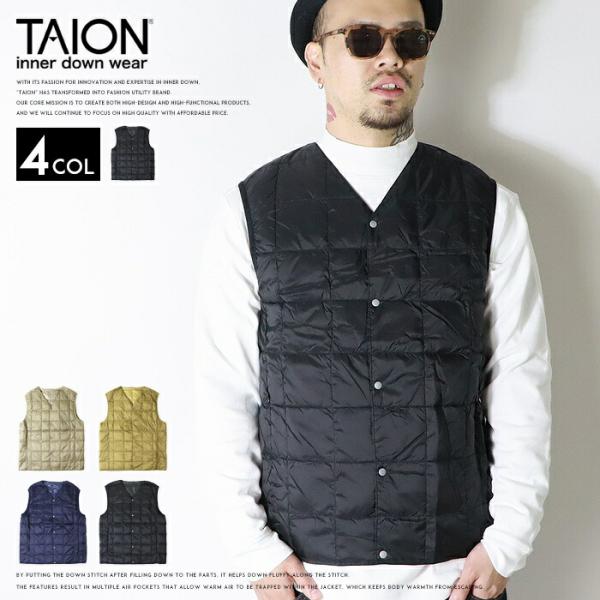 TAION（タイオン） taion TAION ダウンベスト Vネック インナーダウン