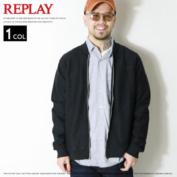 REPLAY（リプレイ） スウェット ジップアップ 長袖 ロゴ アメカジ